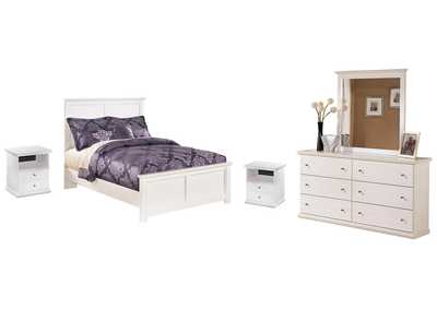Image for Bostwick Shoals Full Panel Bed with Mirrored Dresser and 2 Nightstands
