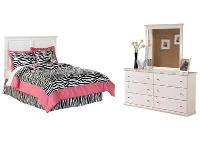 Image for Bostwick Shoals Full Panel Headboard Bed with Mirrored Dresser