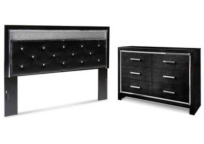 Image for Kaydell King Upholstered Panel Headboard with Dresser
