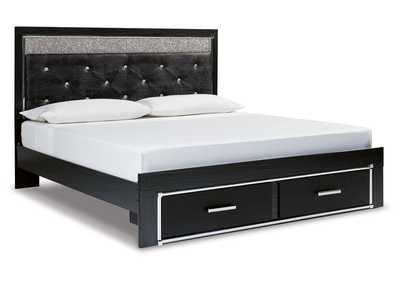 Kaydell King Upholstered Panel Storage Bed with Mirrored Dresser, Chest and 2 Nightstands,Signature Design By Ashley