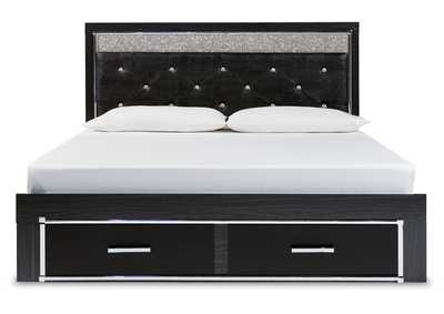 Kaydell King Upholstered Panel Storage Bed, Dresser and Mirror,Signature Design By Ashley