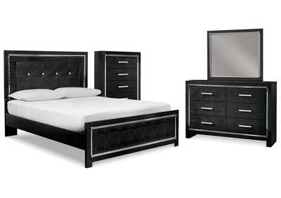 Kaydell Queen Upholstered Panel Bed, Dresser, Mirror and Chest,Signature Design By Ashley