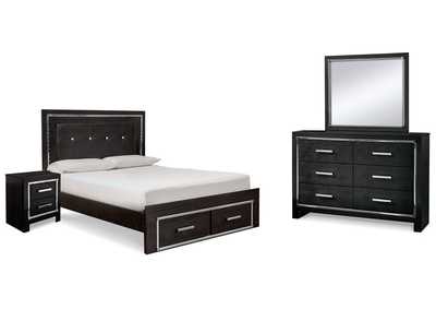 Kaydell Queen Storage Bed, Dresser, Mirror and Nightstand,Signature Design By Ashley