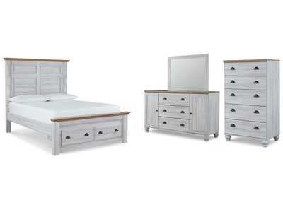 Haven Bay Queen Panel Storage Bed with Mirrored Dresser and Chest,Signature Design By Ashley