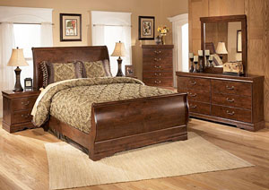 Image for Wilmington Queen Sleigh Bed w/Dresser & Mirror