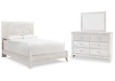 Image for Paxberry Queen Panel Bed with Mirrored Dresser