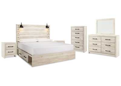 Image for Cambeck King Panel Bed with Storage, Dresser, Mirror, Chest and 2 Nightstands