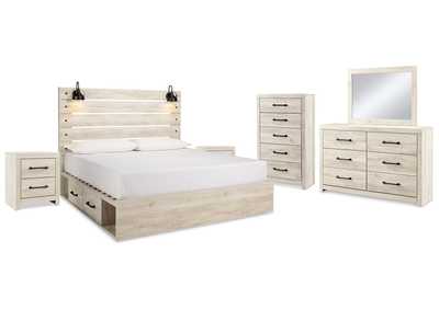 Image for Cambeck King Panel Bed with Storage, Dresser, Mirror, Chest and 2 Nightstands