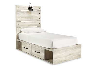 Cambeck Twin Panel Bed with 4 Storage Drawers with Mirrored Dresser, Chest and Nightstand,Signature Design By Ashley