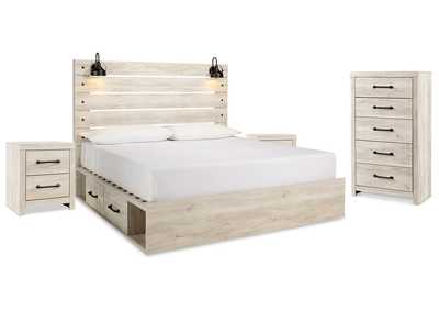 Image for Cambeck King Panel Bed with Storage, Chest and 2 Nightstands