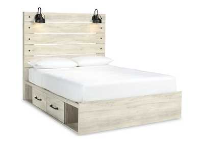 Cambeck Queen Panel Bed with 2 Storage Drawers with Mirrored Dresser and 2 Nightstands,Signature Design By Ashley