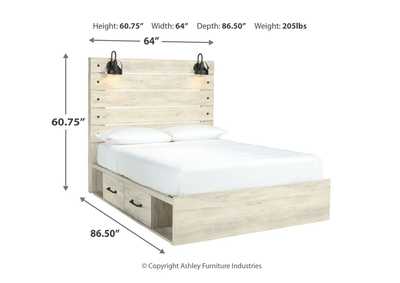Cambeck Queen Panel Bed with 2 Storage Drawers with Mirrored Dresser and Nightstand,Signature Design By Ashley