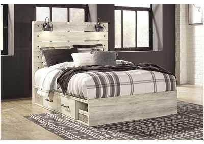 Cambeck Queen Panel Bed with 4 Storage Drawers with Mirrored Dresser, Chest and 2 Nightstands,Signature Design By Ashley
