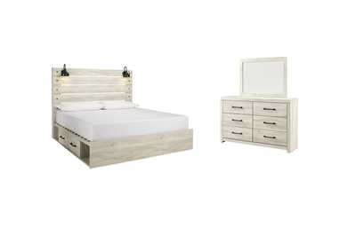 Cambeck King Panel Bed with 2 Storage Drawers with Mirrored Dresser,Signature Design By Ashley