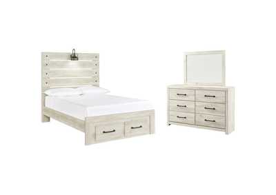 Cambeck Full Panel Bed with 2 Storage Drawers with Mirrored Dresser,Signature Design By Ashley