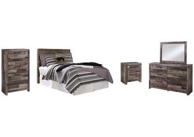 Image for Derekson Full Panel Headboard Bed with Mirrored Dresser, Chest and Nightstand
