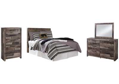 Image for Derekson Full Panel Headboard Bed with Mirrored Dresser and Chest