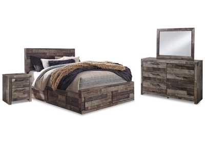 Image for Derekson Queen Panel Storage Bed, Dresser, Mirror and 2 Nightstands