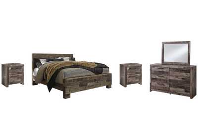 Image for Derekson King Panel Bed with Mirrored Dresser and 2 Nightstands