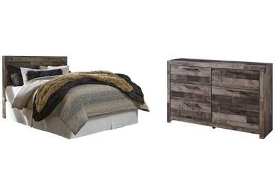 Derekson Queen/Full Panel Headboard Bed with Dresser