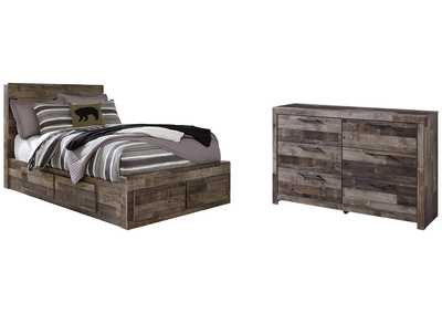 Derekson Full Panel Bed with 6 Storage Drawers with Dresser,Benchcraft