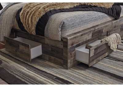 Derekson Queen Panel Bed with 4 Storage Drawers,Benchcraft