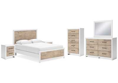 Charbitt Queen Panel Bed with Mirrored Dresser, Chest and 2 Nightstands,Signature Design By Ashley