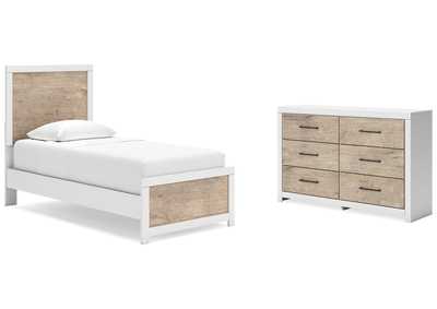 Charbitt Twin Panel Bed with Dresser