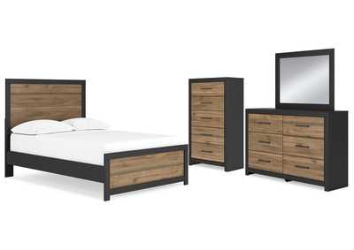 Vertani Full Panel Bed with Mirrored Dresser and Chest,Signature Design By Ashley