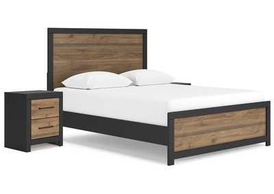 Vertani Queen Panel Bed with 2 Nightstands,Signature Design By Ashley