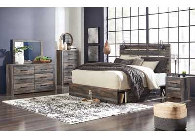 Drystan King Panel Bed with Storage, Dresser, Mirror, Chest and 2 Nightstands,Signature Design By Ashley