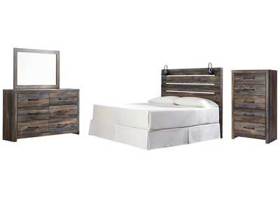 Drystan King Panel Headboard Bed with Mirrored Dresser and Chest,Signature Design By Ashley