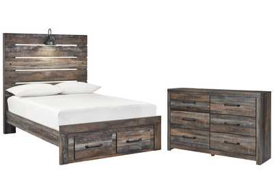 Image for Drystan Full Panel Bed with 2 Storage Drawers with Dresser