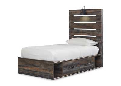 Drystan Twin Panel Bed with 4 Storage Drawers with Mirrored Dresser and 2 Nightstands,Signature Design By Ashley