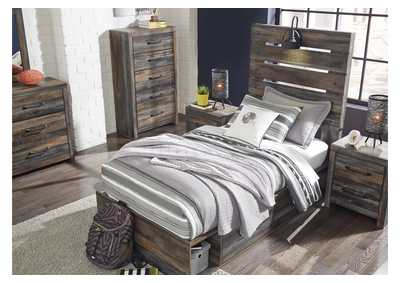 Drystan Twin Panel Bed with 4 Storage Drawers,Signature Design By Ashley