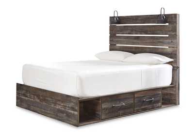 Drystan Queen Panel Bed with 4 Storage Drawers with Mirrored Dresser,Signature Design By Ashley