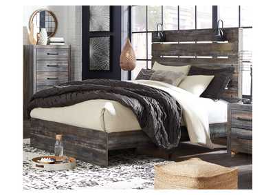 Drystan Queen Panel Bed with 4 Storage Drawers with Mirrored Dresser and 2 Nightstands,Signature Design By Ashley