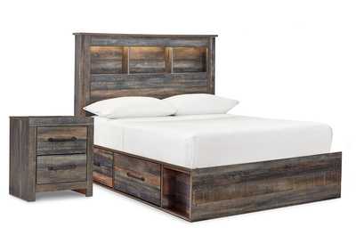 Drystan Full Bookcase Bed with 2 Sided Storage and Nightstand,Signature Design By Ashley