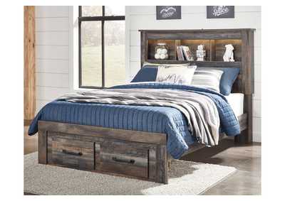 Drystan Full Bookcase Bed with 2 Storage Drawers with Mirrored Dresser and 2 Nightstands,Signature Design By Ashley