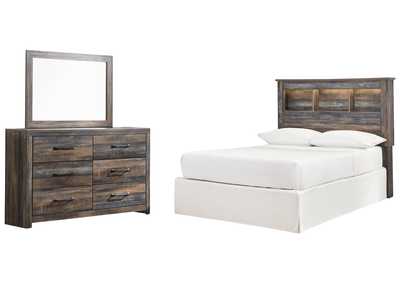 Image for Drystan Full Bookcase Headboard Bed with Mirrored Dresser