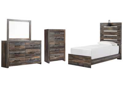 Drystan Twin Panel Bed with Mirrored Dresser and Chest,Signature Design By Ashley
