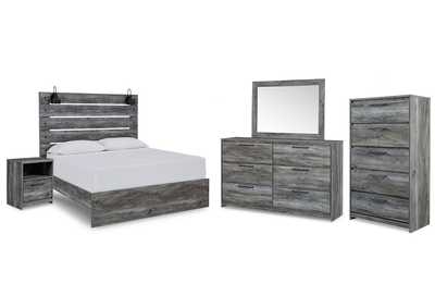 Image for Baystorm Queen Panel Bed with Mirrored Dresser, Chest and Nightstand