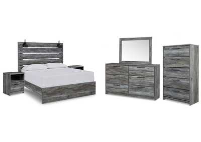 Image for Baystorm Queen Panel Bed with Mirrored Dresser, Chest and 2 Nightstands