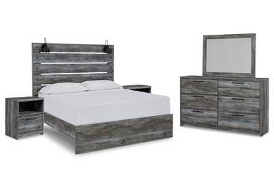 Image for Baystorm Queen Panel Bed with Mirrored Dresser and 2 Nightstands