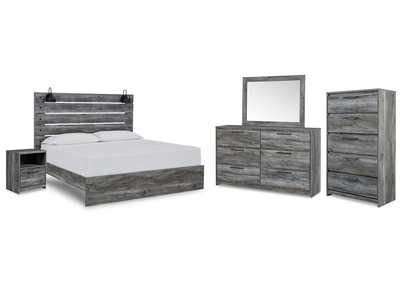 Image for Baystorm King Panel Bed with Mirrored Dresser, Chest and Nightstand