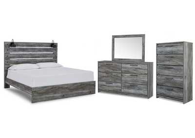 Image for Baystorm King Panel Bed with Mirrored Dresser and Chest