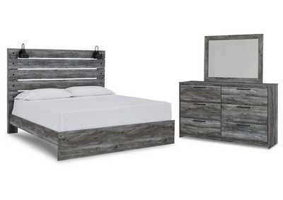 Image for Baystorm King Panel Bed with Mirrored Dresser