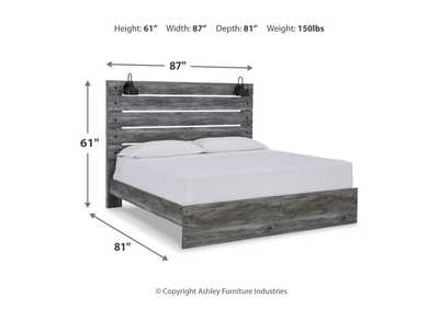 Baystorm King Panel Bed with Mirrored Dresser,Signature Design By Ashley
