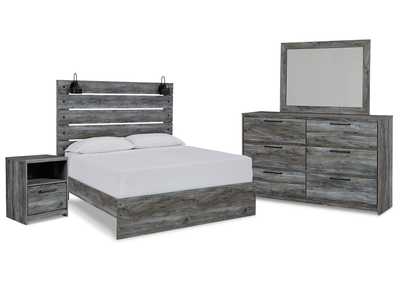 Baystorm Queen Panel Bed with Mirrored Dresser and Nightstand,Signature Design By Ashley