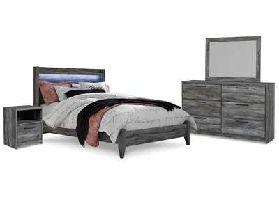 Baystorm Queen Panel Bed with Mirrored Dresser and Nightstand,Signature Design By Ashley